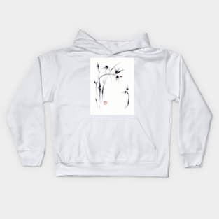 Lovely Day - Sumie ink brush pen painting Kids Hoodie